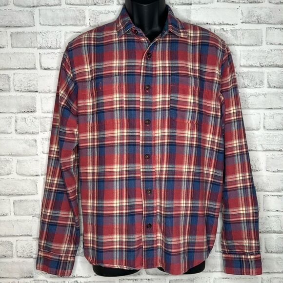 Tailor Vintage Multicolored Ultra Soft Flannel Plaid Button Down Size Large - Picture 1 of 5